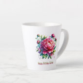 Tasse Latte Joyeux anniversaire Clarice (Angle droit)