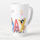 Tasse Latte Joyeux Anniversaire - Fête des ours de bébé  (Angle droit)