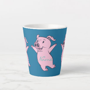 Tasse Latte Joyeux Cochon rose Sauter Thunder_Cove