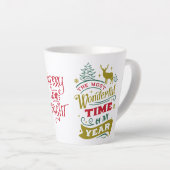 Tasse Latte Joyeux et brillant le plus merveilleux temps de va (Angle droit)