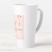 Tasse Latte Joyeux Flamant rose rose (Angle droit)
