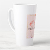 Tasse Latte Joyeux Flamant rose rose (Angle gauche)