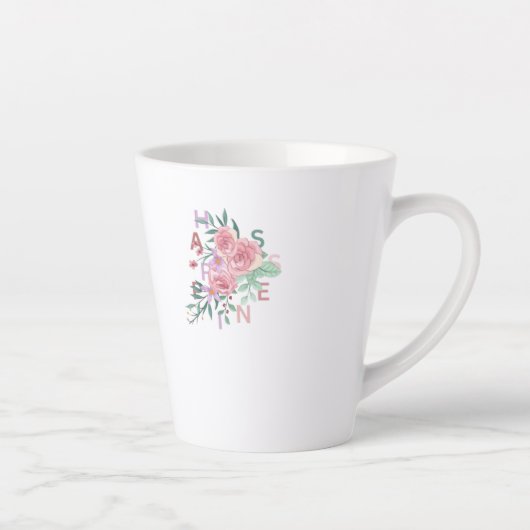Tasse Latte Joyeux fleuron (Droite)