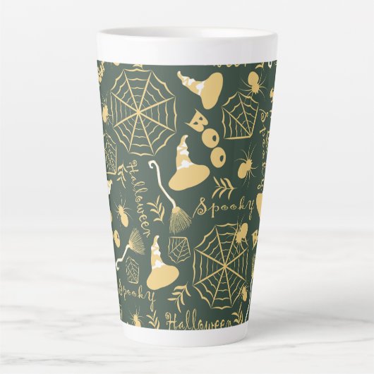 Tasse Latte Joyeux Halloween (Devant)