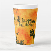 Tasse Latte Joyeux Halloween (Devant)