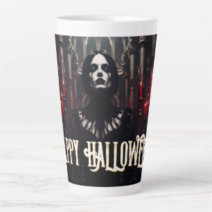 Tasse Latte Joyeux Halloween - Célébration gothique sombre