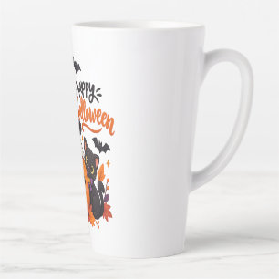 Tasse Latte Joyeux Halloween Mignon Fantôme Citrouille Chat No