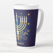 Tasse Latte Joyeux Hanukka (Angle droit)