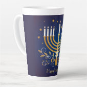 Tasse Latte Joyeux Hanukka (Angle gauche)