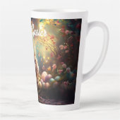 Tasse Latte Joyeux lapin de Pâques avec oeufs de Pâques (Droite)