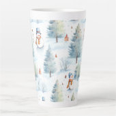 Tasse Latte Joyeux Motif des Snowmen (Devant)