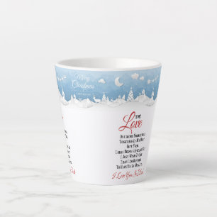 Tasse Latte Joyeux Noël à mon amour, Cadeau de Noël