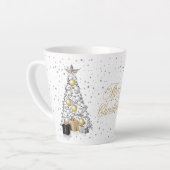 Tasse Latte Joyeux Noël argent et or (Angle gauche)