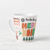 Tasse Latte Joyeux Noël cadeau de fête (Angle gauche)