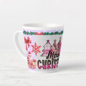 Tasse Latte Joyeux Noël cadeau de vacances (Angle gauche)