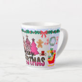 Tasse Latte Joyeux Noël cadeau de vacances (Angle droit)
