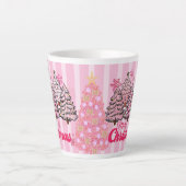 Tasse Latte Joyeux Noël cadeau de vacances (Devant)