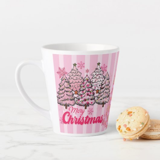 Tasse Latte Joyeux Noël cadeau de vacances (En situation)