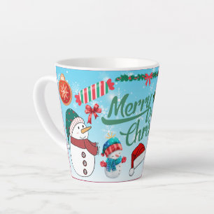 Tasse Latte Joyeux Noël cadeau de vacances