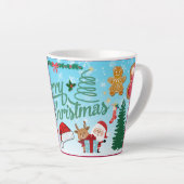 Tasse Latte Joyeux Noël cadeau de vacances (Angle droit)