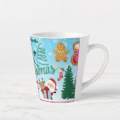Tasse Latte Joyeux Noël cadeau de vacances (Droite)