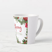 Tasse Latte Joyeux Noël de verdure (Angle droit)