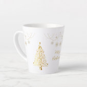 Tasse Latte Joyeux Noël en or (Angle gauche)