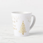 Tasse Latte Joyeux Noël en or (Angle droit)