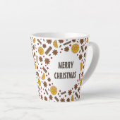 Tasse Latte Joyeux Noël épices hiver nourriture (Angle droit)