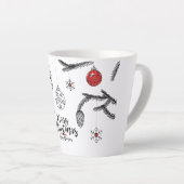 Tasse Latte Joyeux Noël et Bonne Année (Angle droit)