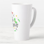 Tasse Latte Joyeux Noël Festif (Angle droit)