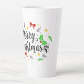Tasse Latte Joyeux Noël Festif (Devant)