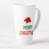Tasse Latte Joyeux Noël Festif vacances Conception cadeau (Angle droit)