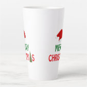 Tasse Latte Joyeux Noël Festif vacances Conception cadeau (Devant)