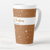 Tasse Latte Joyeux Noël Gingerbread Couleur Snowflake (Angle droit)