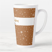 Tasse Latte Joyeux Noël Gingerbread Couleur Snowflake (Droite)