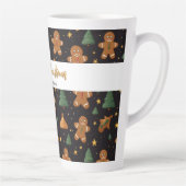 Tasse Latte Joyeux Noël Gingerbread Pine Tree Star (Droite)