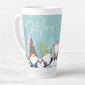 Tasse Latte Joyeux Noël Gnomes (Angle gauche)