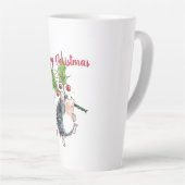 Tasse Latte Joyeux Noël Holly Hedgehog (Angle droit)