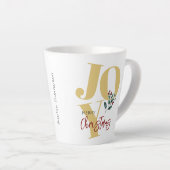 Tasse Latte Joyeux Noël, joie (Angle droit)