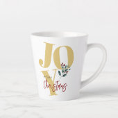 Tasse Latte Joyeux Noël, joie (Droite)