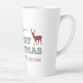 Tasse Latte Joyeux Noël Joyeux Nouvel An Deer ID612 (Droite)
