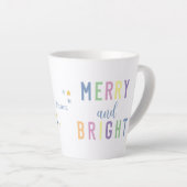 Tasse Latte Joyeux Noël lumineux (Angle droit)