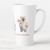 Tasse Latte Joyeux Noël mignon Ours Polaire Design (Droite)