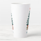 Tasse Latte Joyeux Noël Sapin enneigé (Devant)