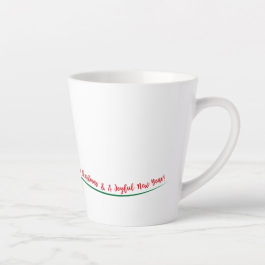 Tasse Latte Joyeux Noël Whimsical arbre moderne (Droite)