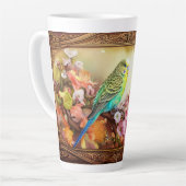 Tasse Latte Joyeux Parakeet (Angle gauche)