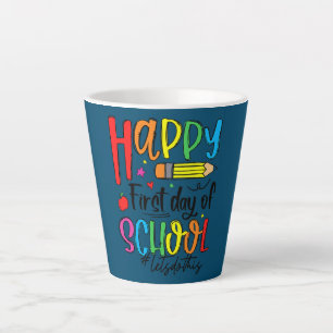Tasse Latte Joyeux premier jour d'école Professeur Élève Retou