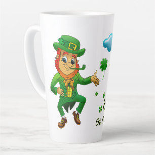Tasse Latte Joyeux Saint Patrick's Day Leprechaun Arc-en-ciel 