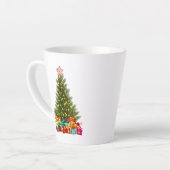 Tasse Latte Joyeux sapin de Noël avec Star Presents (Angle gauche)